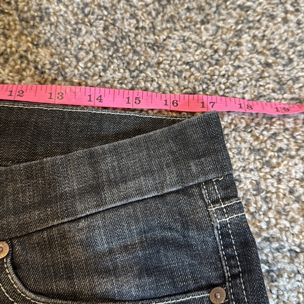 7 For All Mankind Black Bootcut A Pocket Y2K White Stitch Whiskered 32 - Picture 10 of 10